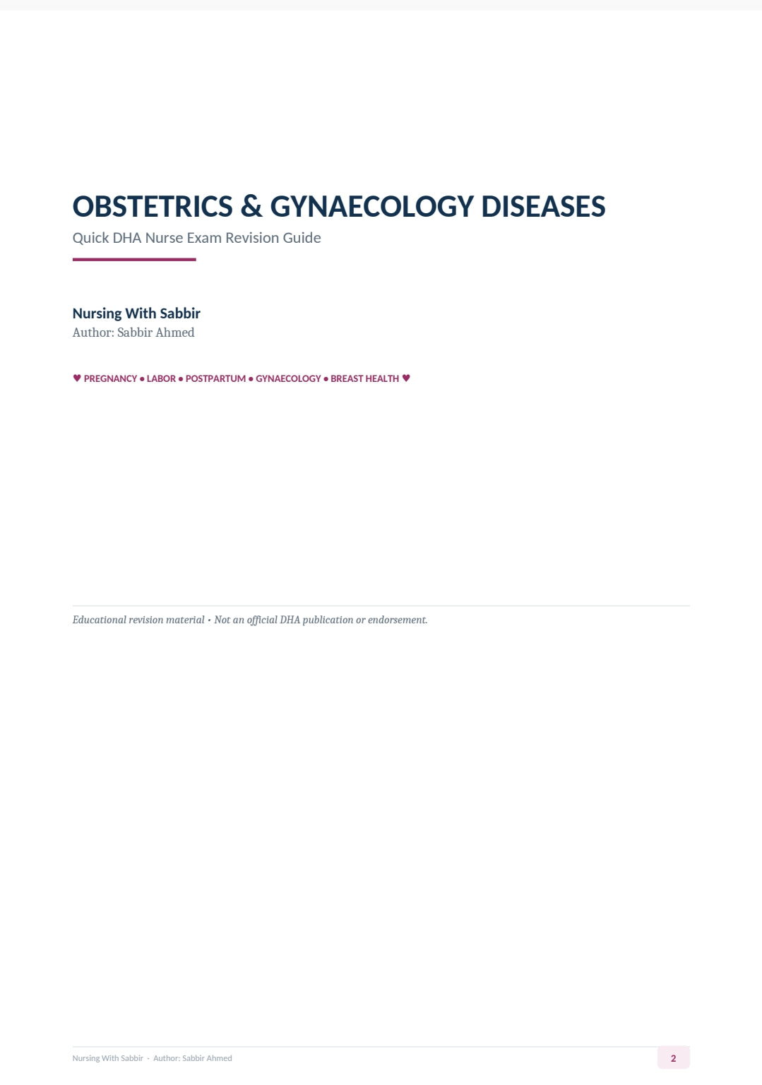 Obstetrics & Gynaecology for DHA exam – 4th Edition | Volume-1