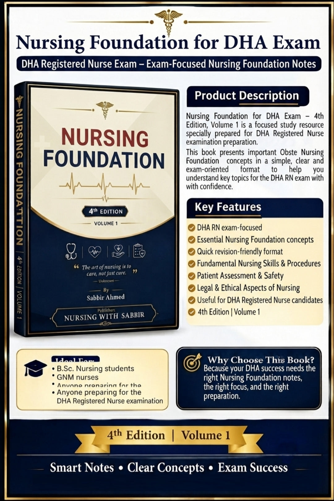 Nursing Foundation For DHA | 4th Edition | Volume-1