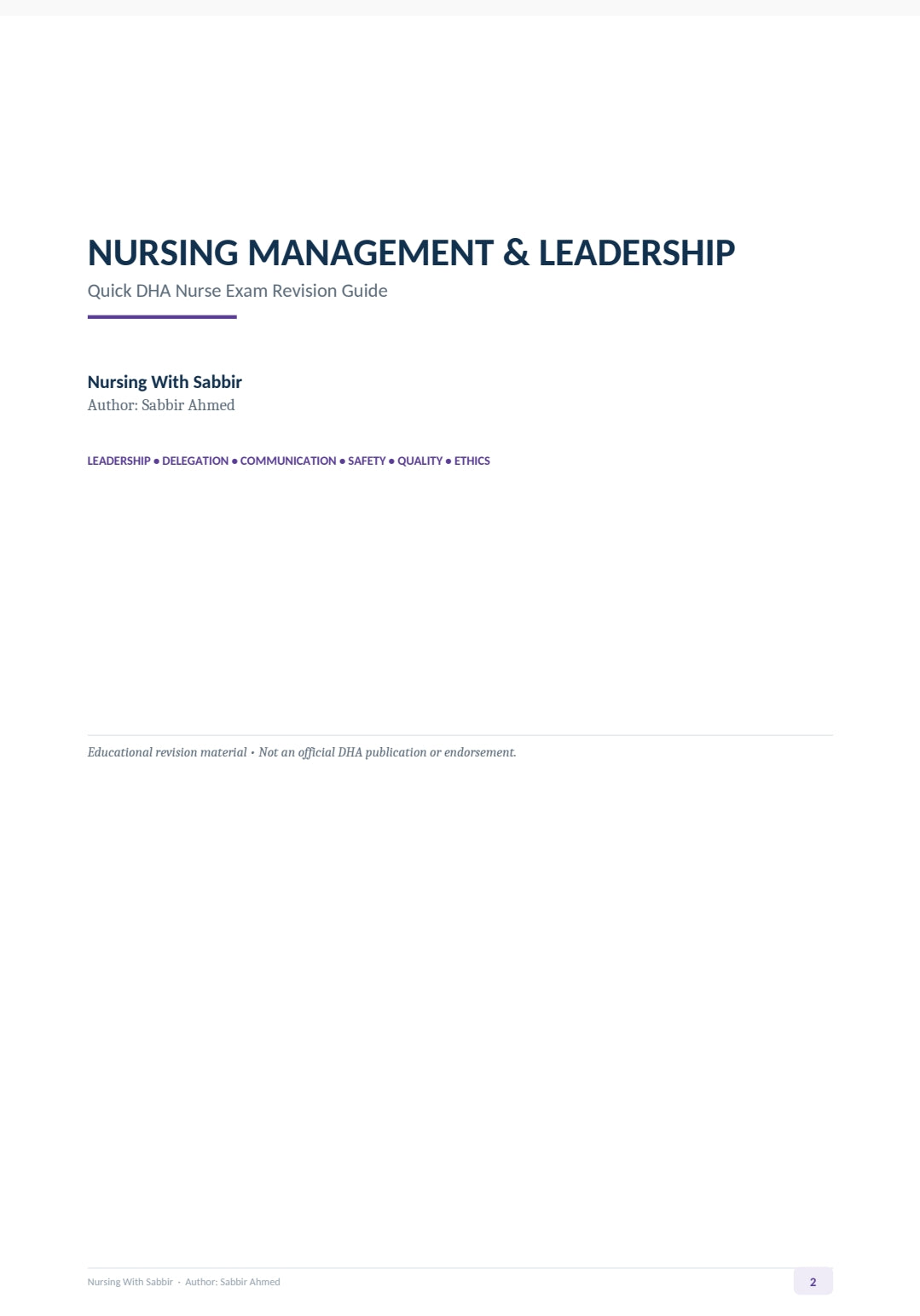 Nursing Management & Leadership – 4th Edition | Volume-1